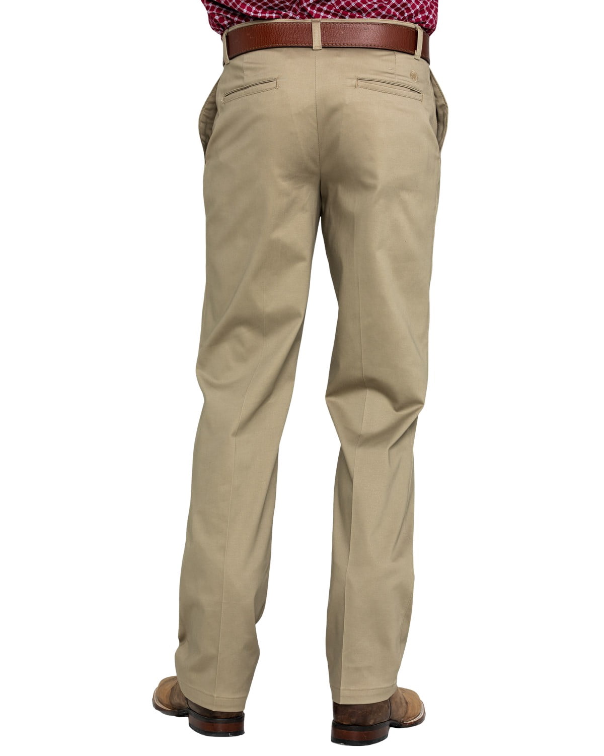 Wrangler Mens Riata Khaki Flat Front Pant - Walmart.com