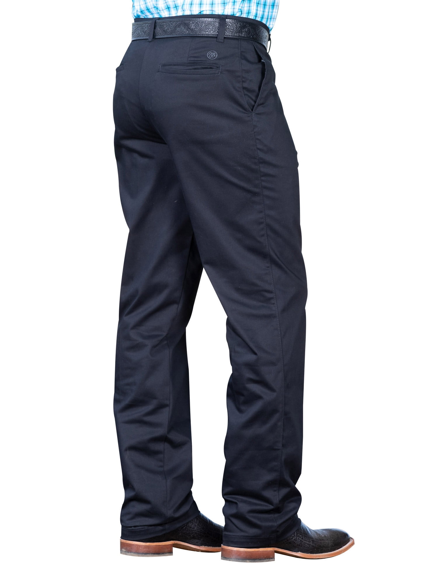 Wrangler Men's Casual Flat Front Western Pants Black 38W x 34L