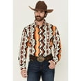 thumbnail image 1 of Wrangler Men's Checotah Aztec Orange  Black Western Shirt 112355378, 1 of 4