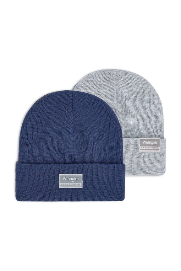Men’s Classic Knit Beanie, 2 Pack
