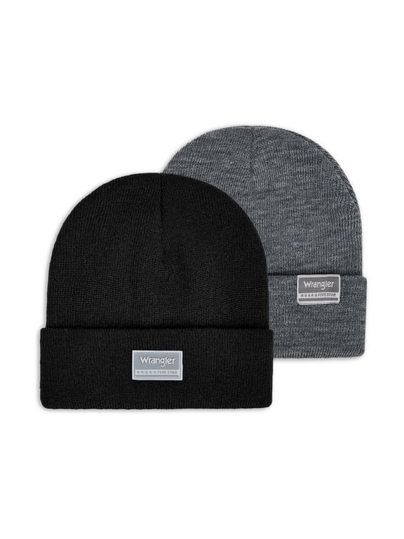 Men’s Classic Knit Beanie, 2 Pack
