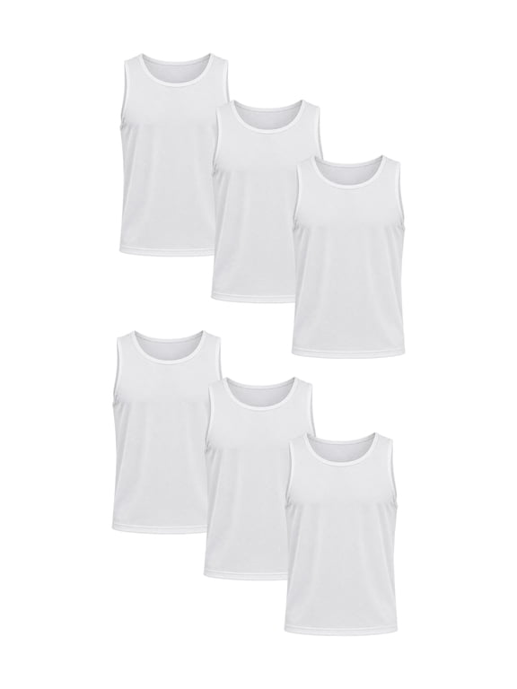 Men's Scoop Neck Tank Top, 6-Pack, Sizes S-3XL