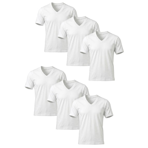 Wrangler Men's Comfort Cotton V-Neck, 6 Pack