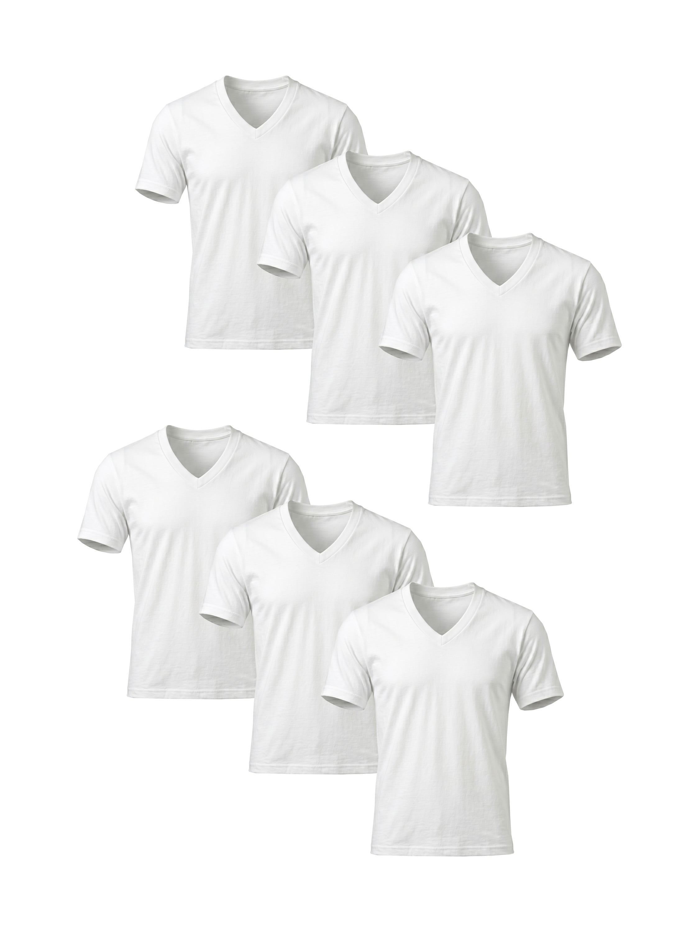 Wrangler Men's Comfort Cotton V-Neck, 6 Pack
