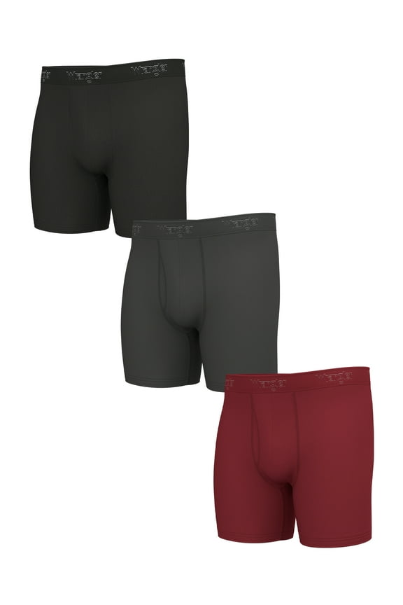 Men's Cool Cotton Boxer Brief Set, Boxer Briefs Underwear for Men, S, 3 Pack