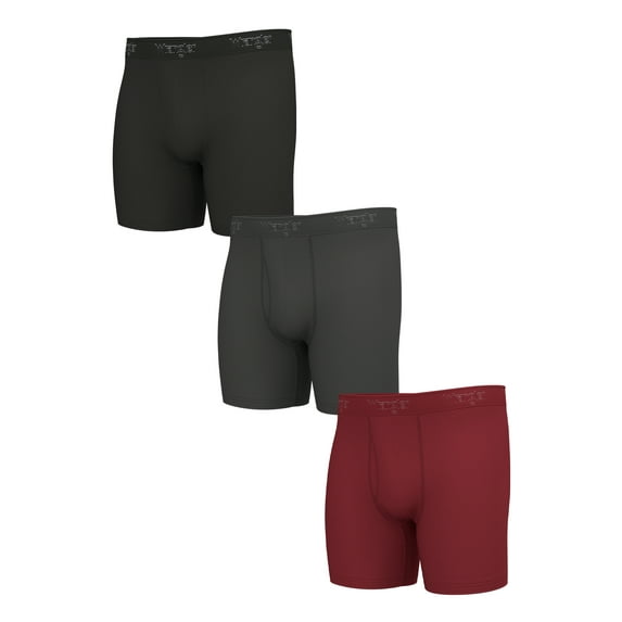 Wrangler Men's Cool Cotton Boxer Briefs, Multicolor, 3 Pack
