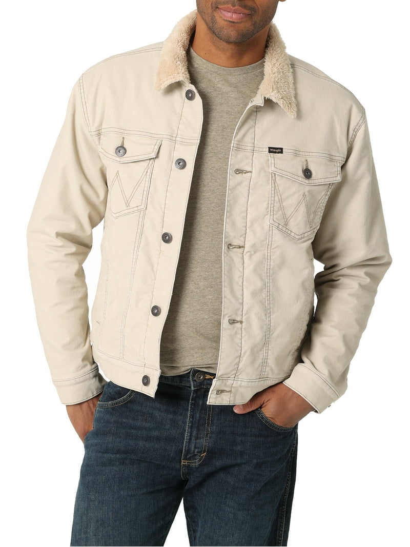 Wrangler Men's Corduroy Sherpa Lined Trucker Jacket