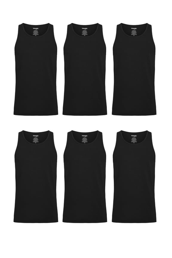 Cotton Stretch Relaxed Fit Tank Tops for Men, 6-Pack (S-3XL)
