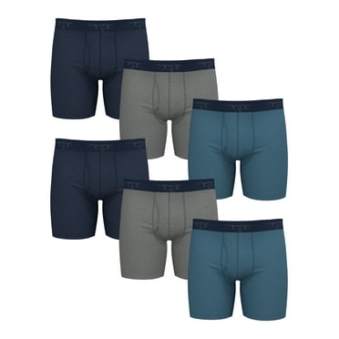 Wrangler Men's Cotton Stretch Boxer Brief Set, Boxer Briefs Underwear for Men, 3XL, 6 Pack