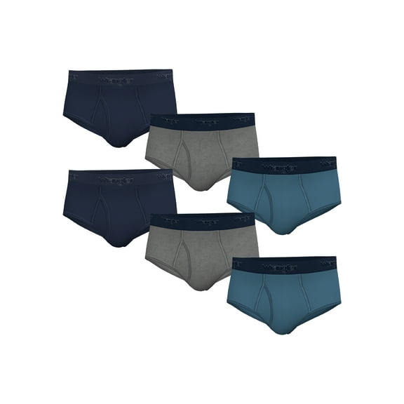 Wrangler Men's Modern Fit Cotton Stretch Brief Set, Briefs Underwear for Men, 2XL, 6 Pack