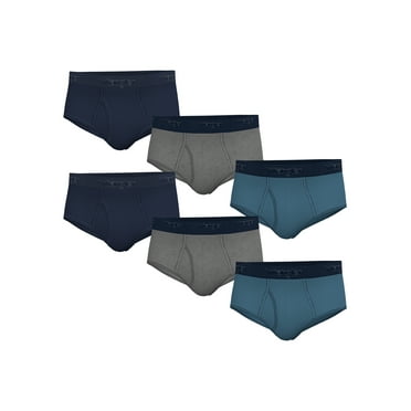 Wrangler Men's Cotton Stretch Brief Set, Briefs Underwear for Men, L, 6 Pack