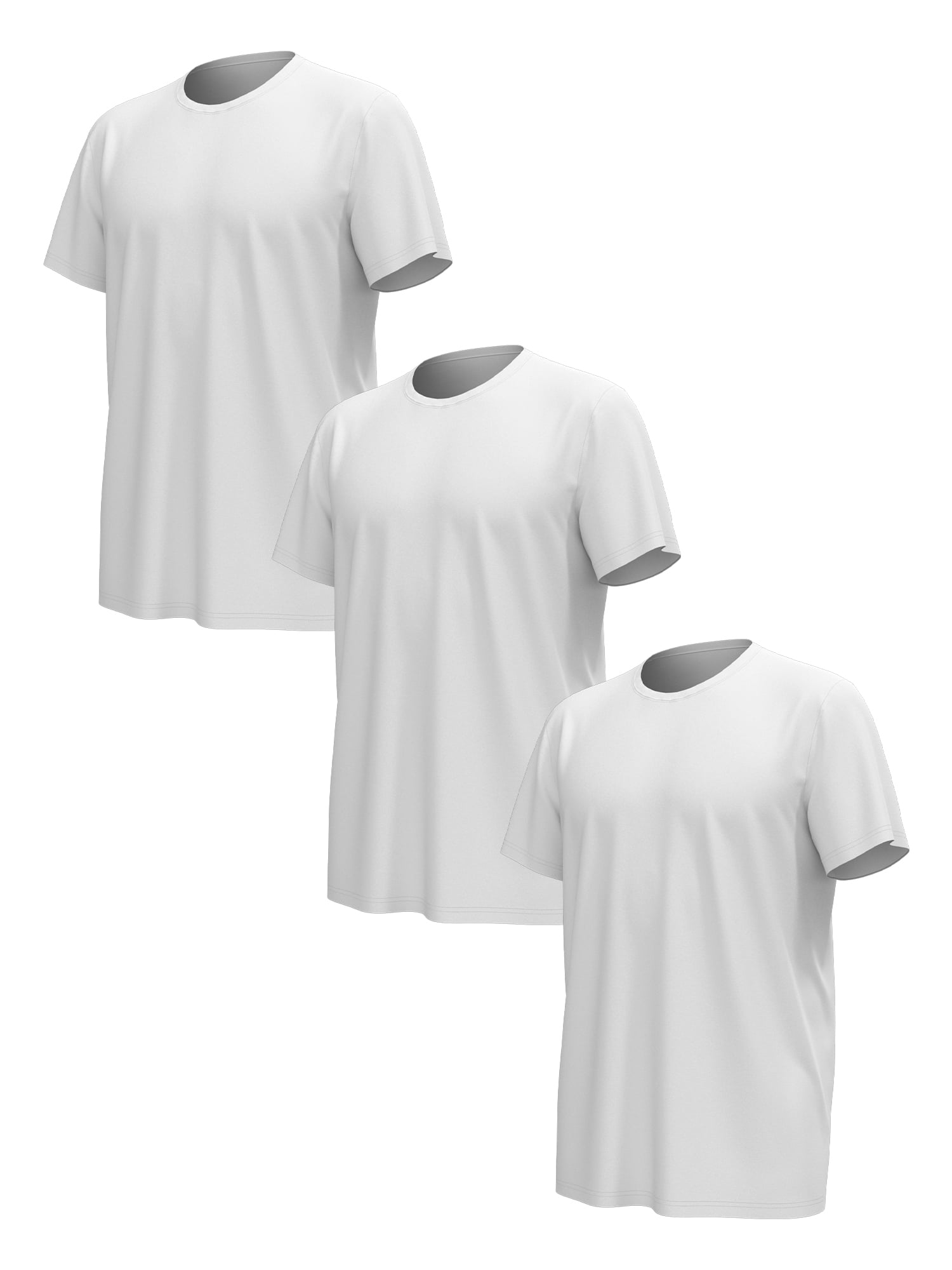 Wrangler Undershirt Men's Cotton Stretch Crew Neck Undershirt, XL, 3-Pack