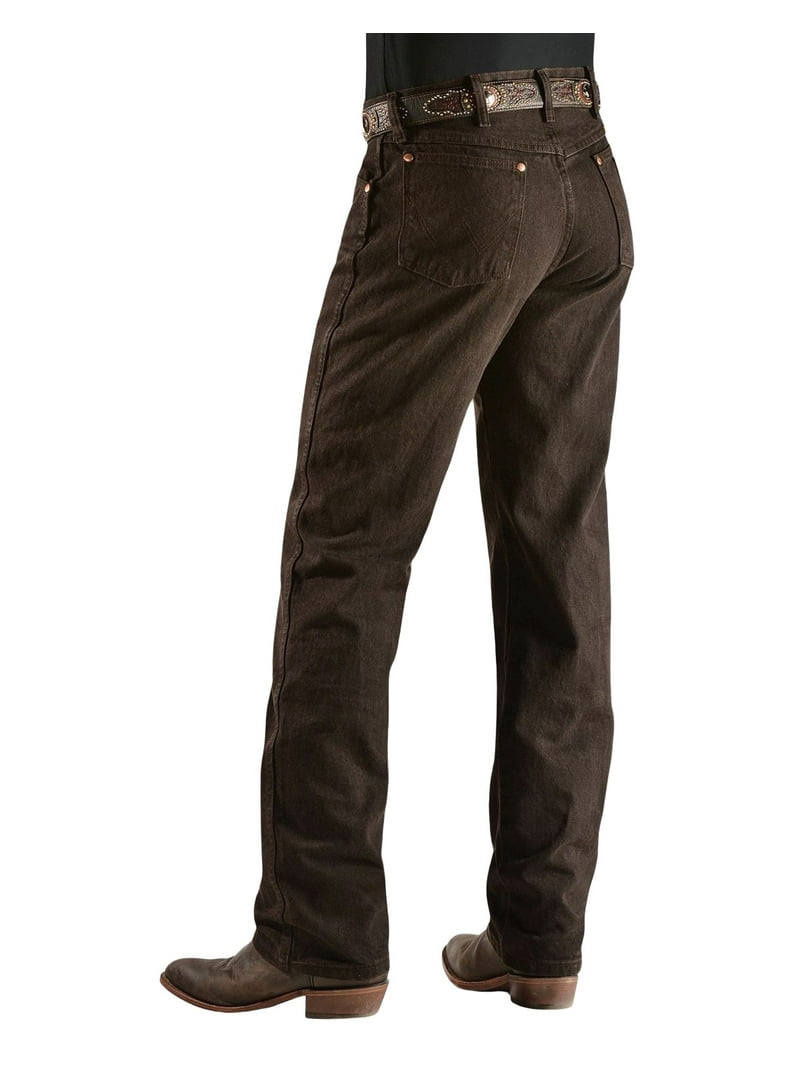 Wrangler Men's Cowboy cut original fit Jean-black chocolate