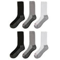 thumbnail image 1 of Wrangler Cushion Crew Socks for Men, Size 13-15, White/Gray/Black, 6 Pairs, 1 of 12