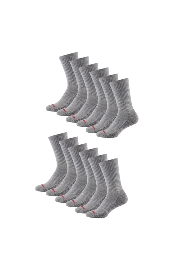 Men's Cushion Crew Socks, Work Socks for Men, 6 Pack
