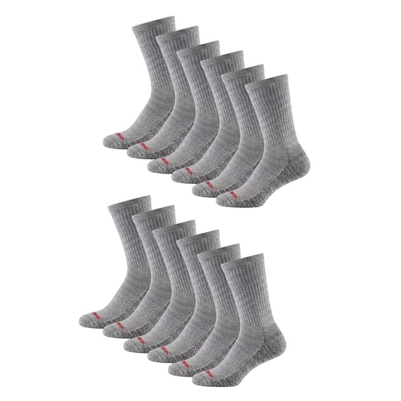 Wrangler Men's Cushion Crew Socks, Work Socks for Men, 6 Pack