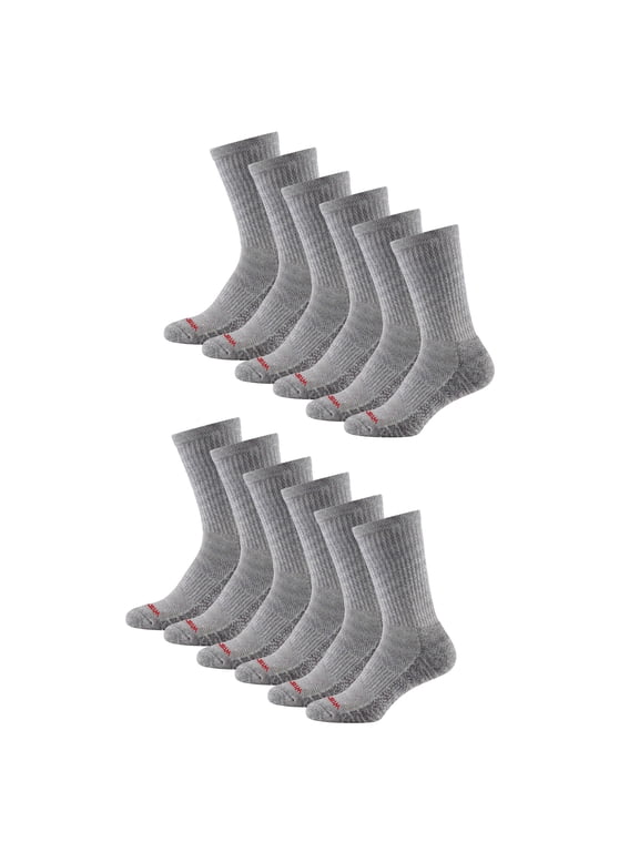 Men's Cushion Crew Socks, Work Socks for Men, 6 Pack