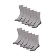 thumbnail image 1 of Wrangler Cushion Crew Socks for Men, Size 6-12, Gray, 6 Pairs, 1 of 6