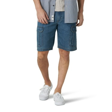 Wrangler Men's 7 Pocket Cargo Denim Short with Stretch