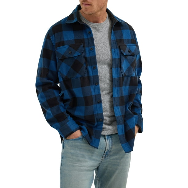 Flannel Snap Shirts Wrangleru2019s Men's Pick Color Sherpa Lined