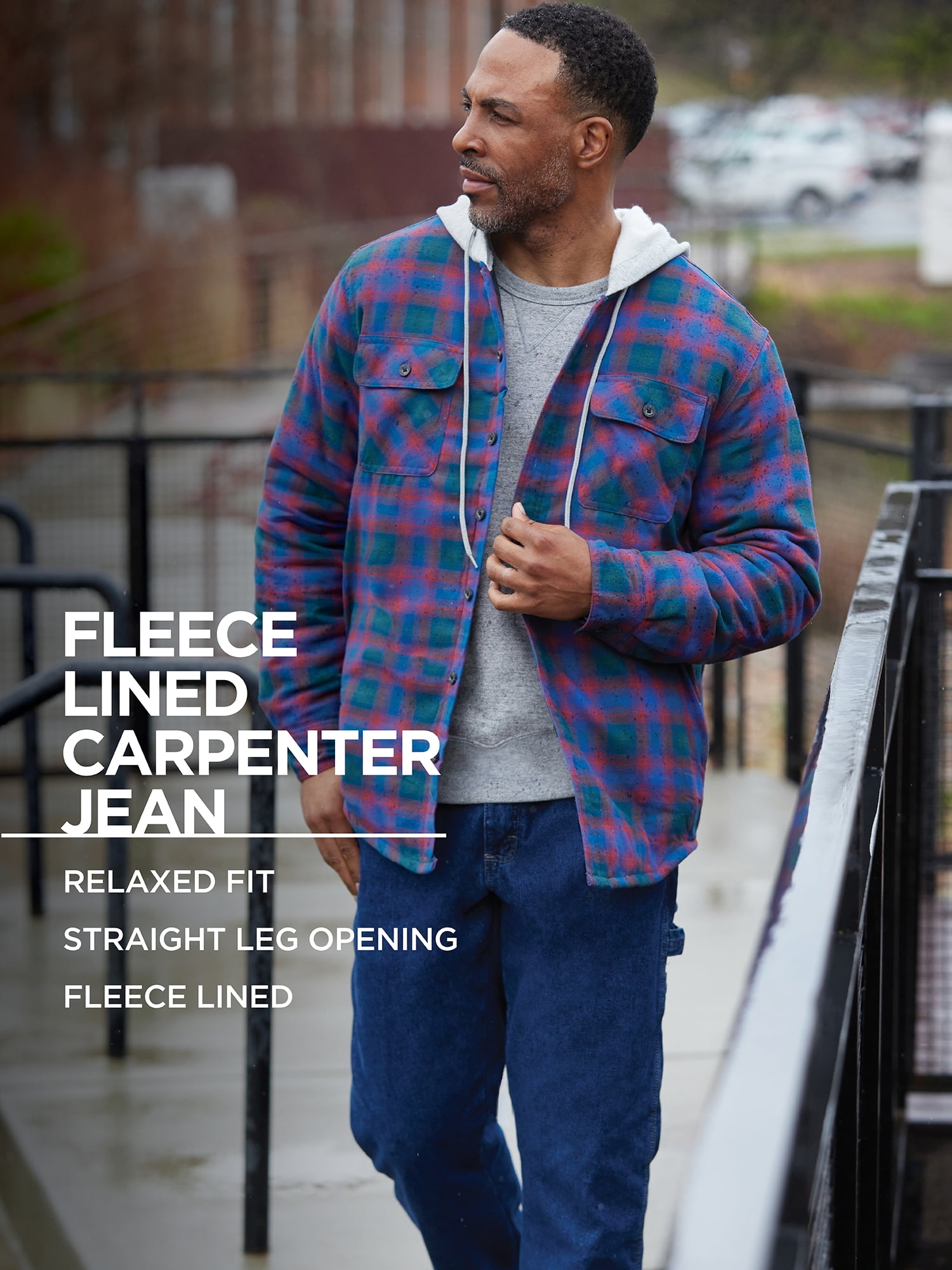 Wrangler Men's Fleece Lined Carpenter Jean