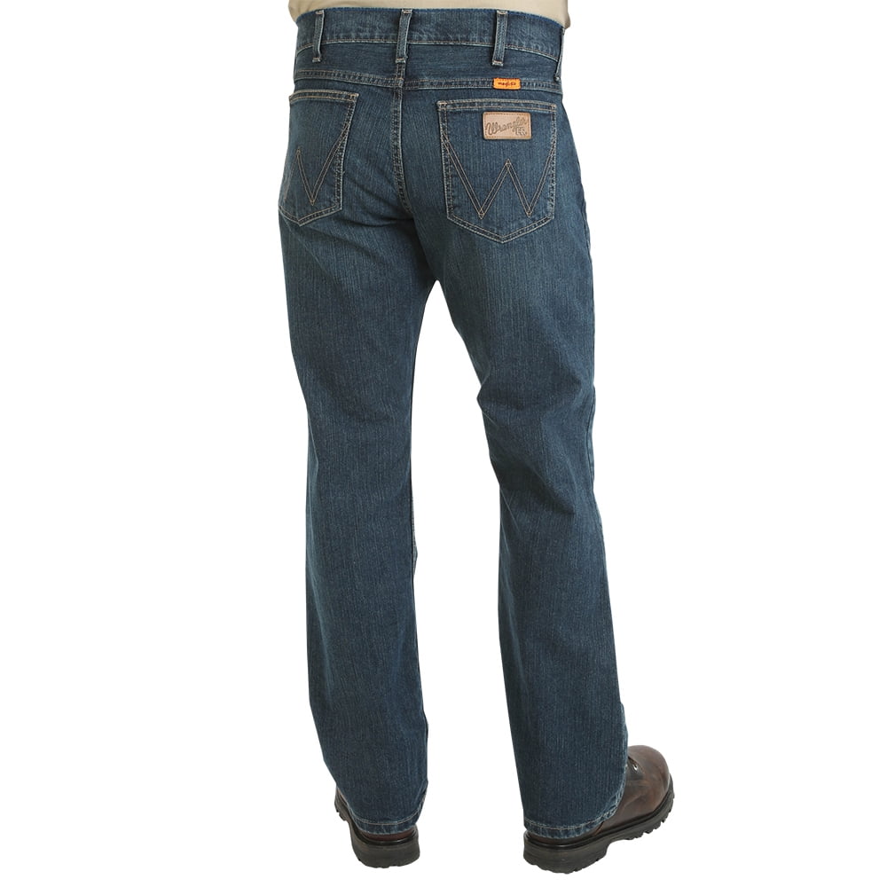 Wrangler Men's Fr Advanced Comfort Slim Bootcut Work Jeans Blue 35W x ...