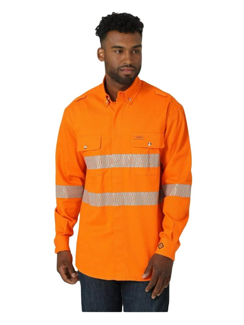Wrangler Men's Fr High Visibility Work Shirt - 112317760 Medium