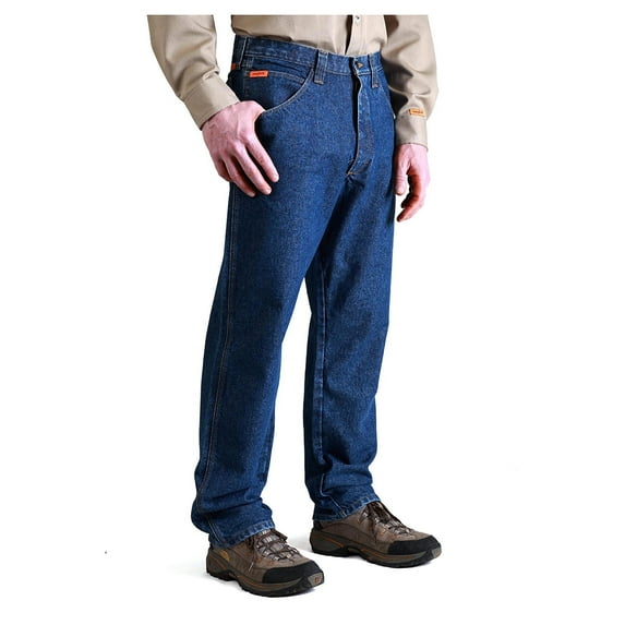 Wrangler Men's Fr Relaxed Fit Work Jeans Indigo 32W x 34L