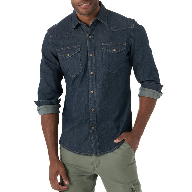 Blue jean shirt on sale walmart