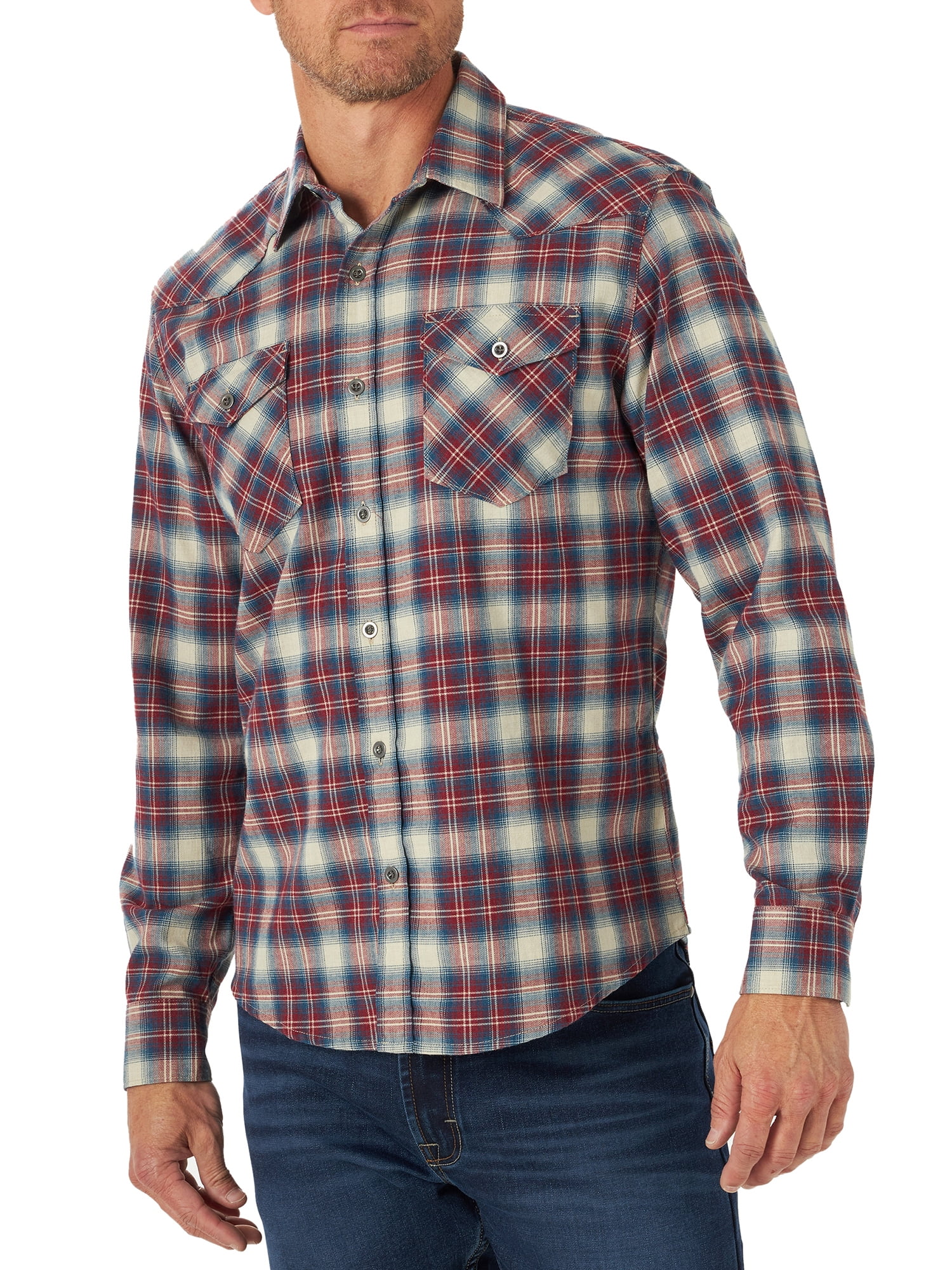 Wrangler Men's Free to Stretch Long Sleeve Woven Shirt