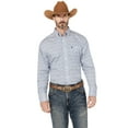 thumbnail image 1 of Wrangler Men's George Strait By Paisley Print Long Sleeve Button-Down Western Blue Large, 1 of 4