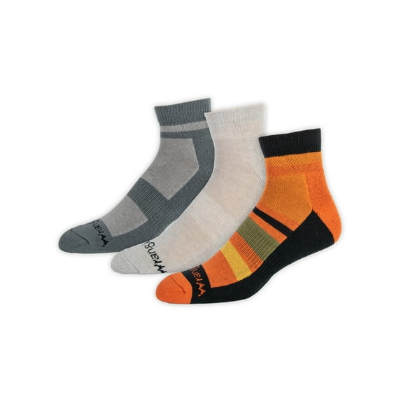 Wrangler Men's Half Cushion Quarter Socks, 3 Pack