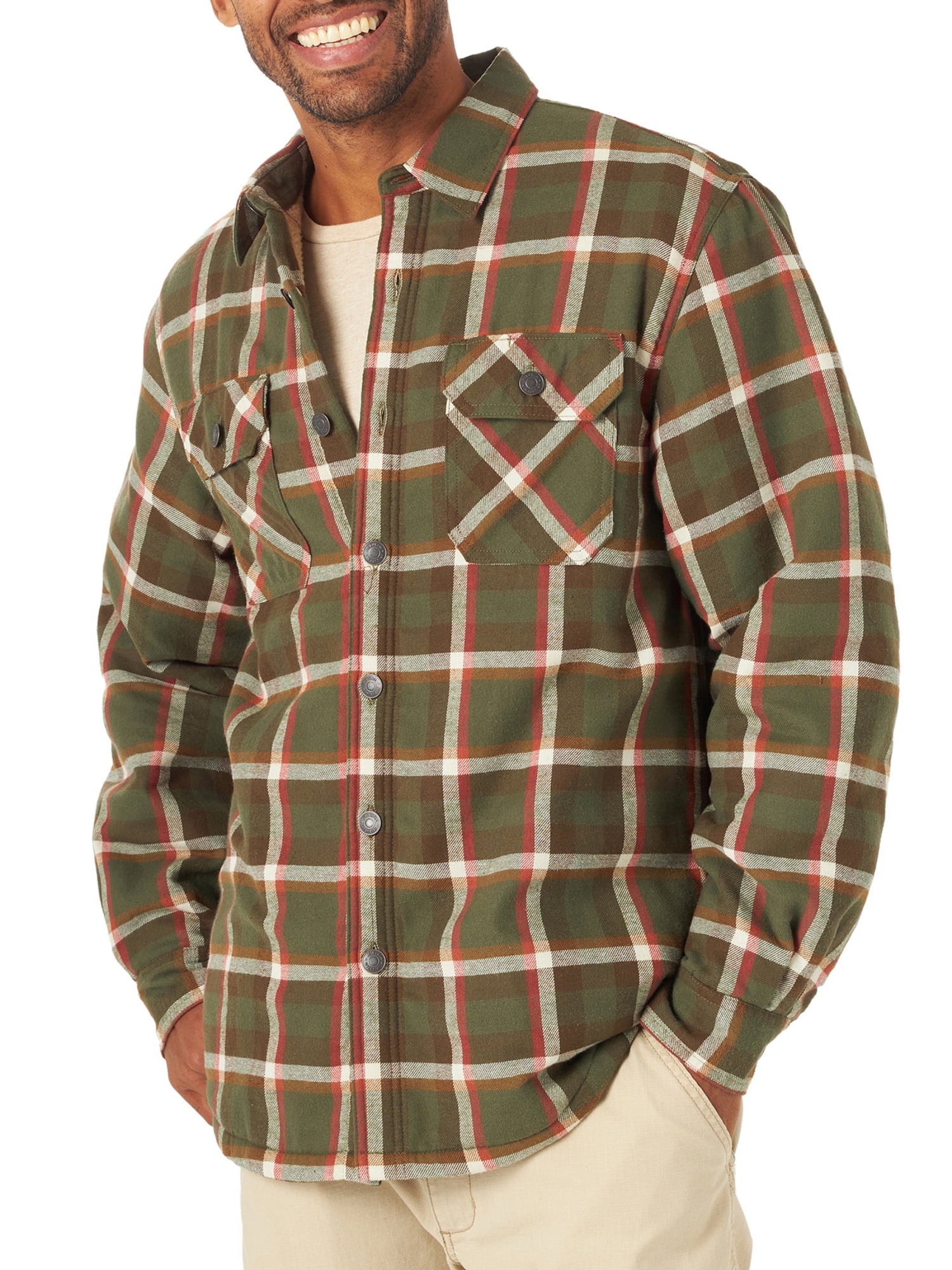 Wrangler Men's Heavyweight Sherpa-Lined Shirt Jacket