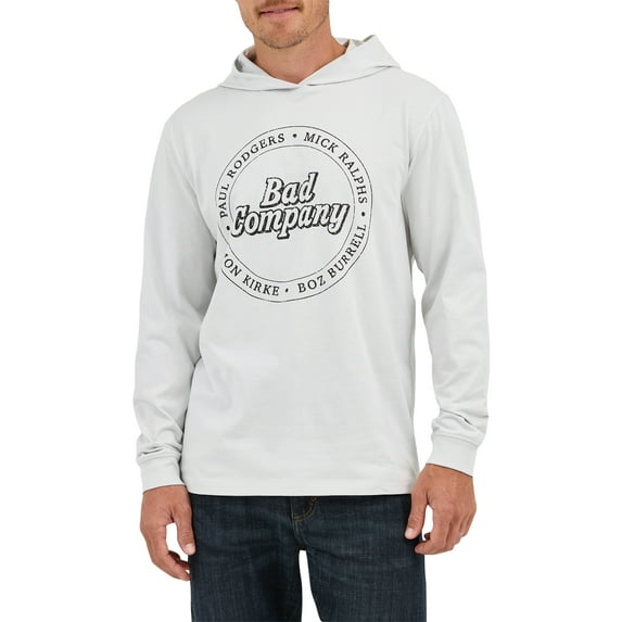 Wrangler® Men's Hooded Long Sleeve Bad Company Graphic Band Tee, Sizes M-2XL