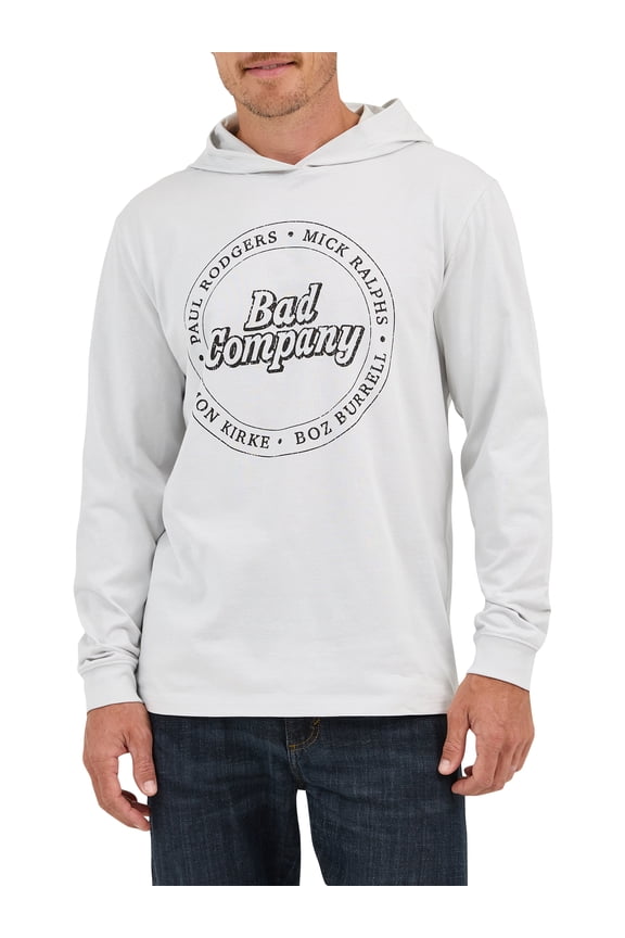 ® Men's Hooded Long Sleeve Bad Company Graphic Band Tee, Sizes M-2XL