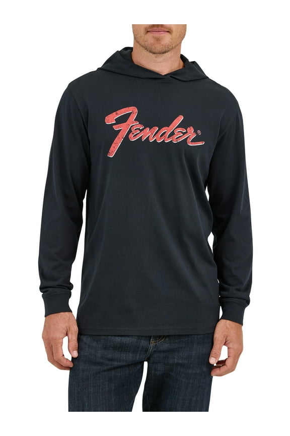 ® Men's Hooded Long Sleeve Fender Graphic Tee, Sizes M-2XL
