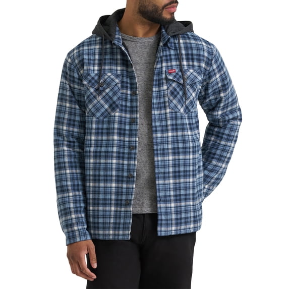 Wrangler® Men's Heavyweight Hooded Sherpa-Lined Shirt Jacket
