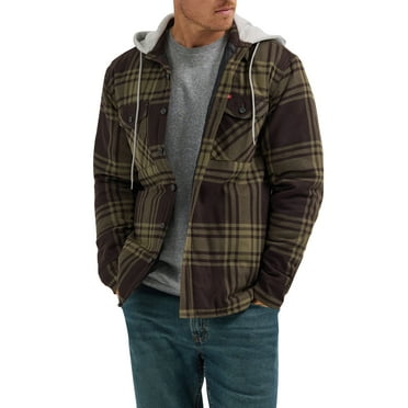 Wrangler® Men's and Big Men's Heavyweight Hooded Shirt Jacket, Sizes S-5XL