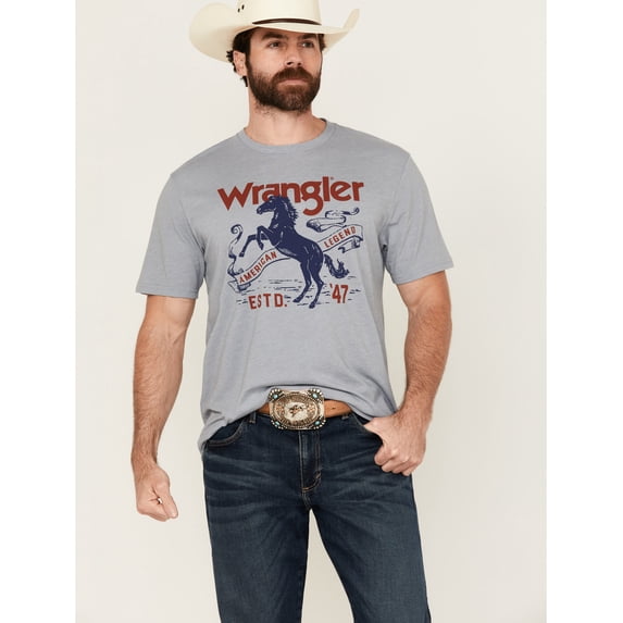 Wrangler Men's Horse Logo Short Sleeve Graphic T-Shirt - 112347234 US