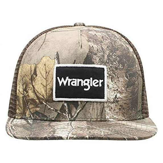Wrangler Men's Hunting Camo Mesh Back Trucker Cap