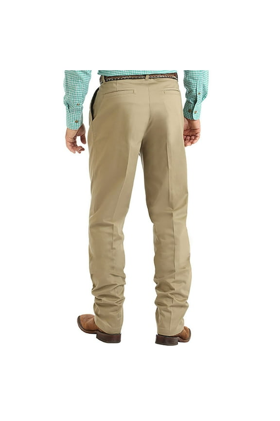 Men's Khaki Casual Pleated Front Western Pants - 1000097KH 32W x 32L