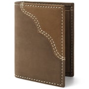 Men's Western Slim RFID Blocking Genuine Leather Bifold Wallet, Brown