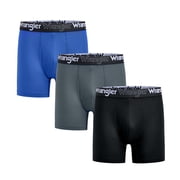 Wrangler Men’s Lightweight Performance Stretch Boxer Briefs,3-Pack