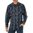 thumbnail image 1 of Wrangler Men's Long Sleeve 2 Pocket Plaid Woven Western Shirt, 1 of 5