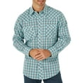 thumbnail image 1 of Wrangler Men's Long Sleeve 2 Pocket Plaid Woven Western Shirt, 1 of 5