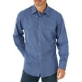 thumbnail image 1 of Wrangler Men's Long Sleeve 2 Pocket Plaid Woven Western Shirt, 1 of 5
