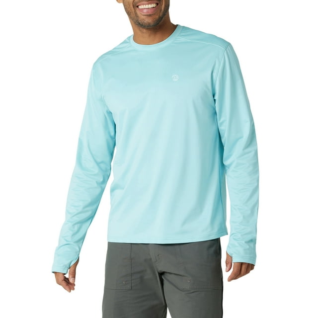 Wrangler Men's Long Sleeve Angler Performance Knit Shirt, Sizes S-5XL ...