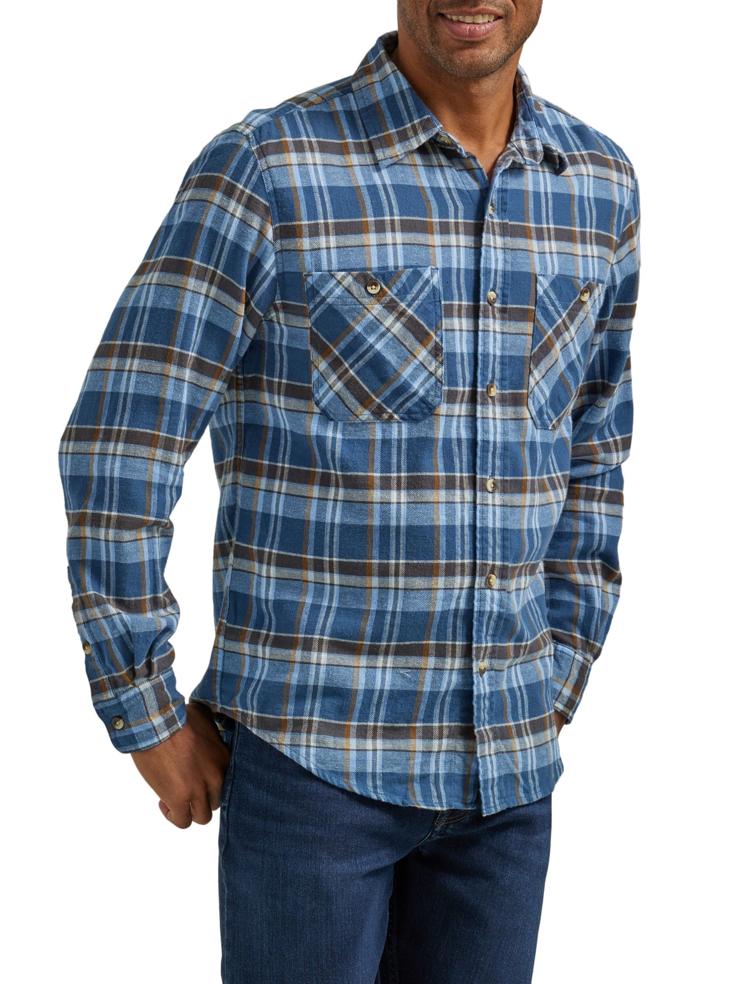 Wrangler® Men's Long Sleeve Cloud Flannel Shirt, Sizes S-5XL - Walmart.com