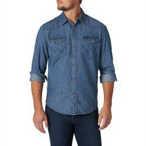 Wrangler Men's Long Sleeve Denim Tops, Size S-3XL - Walmart.com