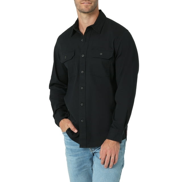 Wrangler® Men's Long Sleeve Epic Soft Woven Shirt, Sizes S-5XL ...